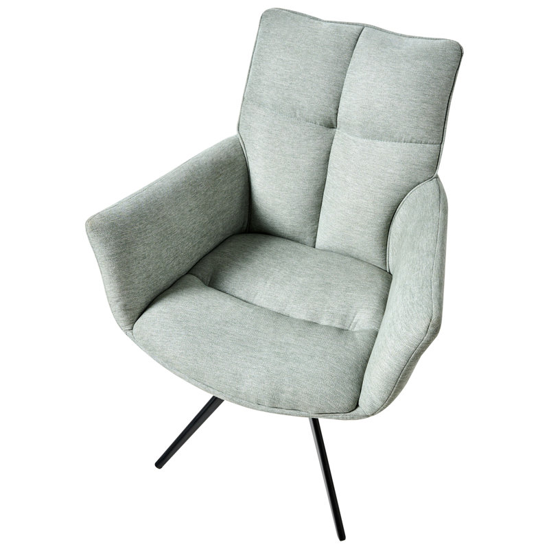 Dining Chair Swivel CORBIE Fabric, Green
