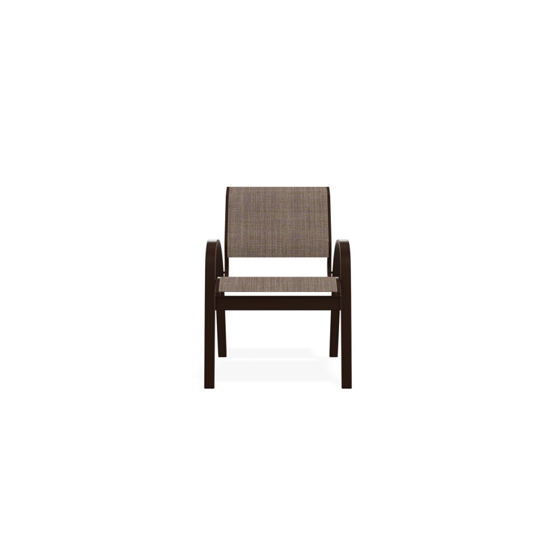 Aruba II Outdoor Dining Chair, Kona, Augustine Fennel Sunbrella®