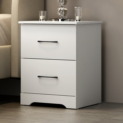 Arkia 23.7" H 2-Drawer Manufactured Wood Nightstand