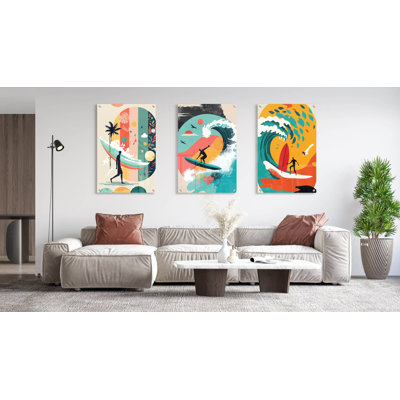 " Surfers " 3 - Pieces