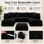 5 Seater Corduroy Corner Sofa -766994609