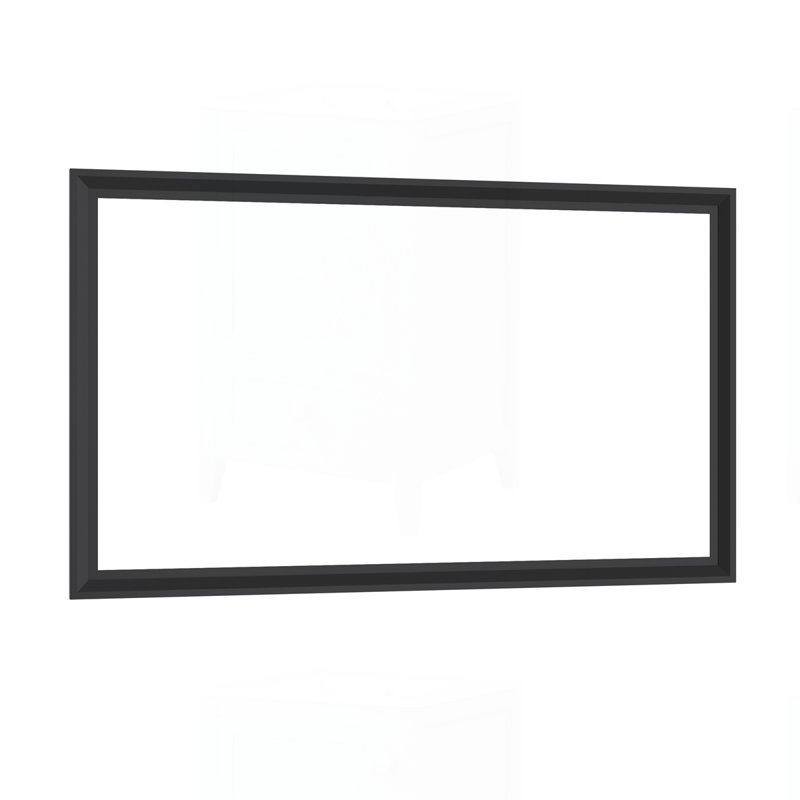 60"X36" Oversized Modern Rectangle Bathroom Mirror, Black, 60" x 36"