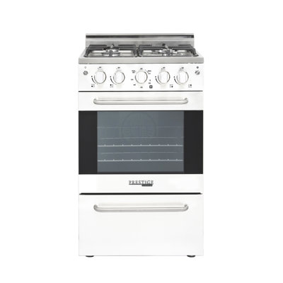 Cuisinière au gaz autoportante de 19,5 po à 4 brûleurs de 1,6 pi³ avec four à convection Prestige