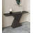 Modern Geometric Solid Wood Entryway Console Table-390949451