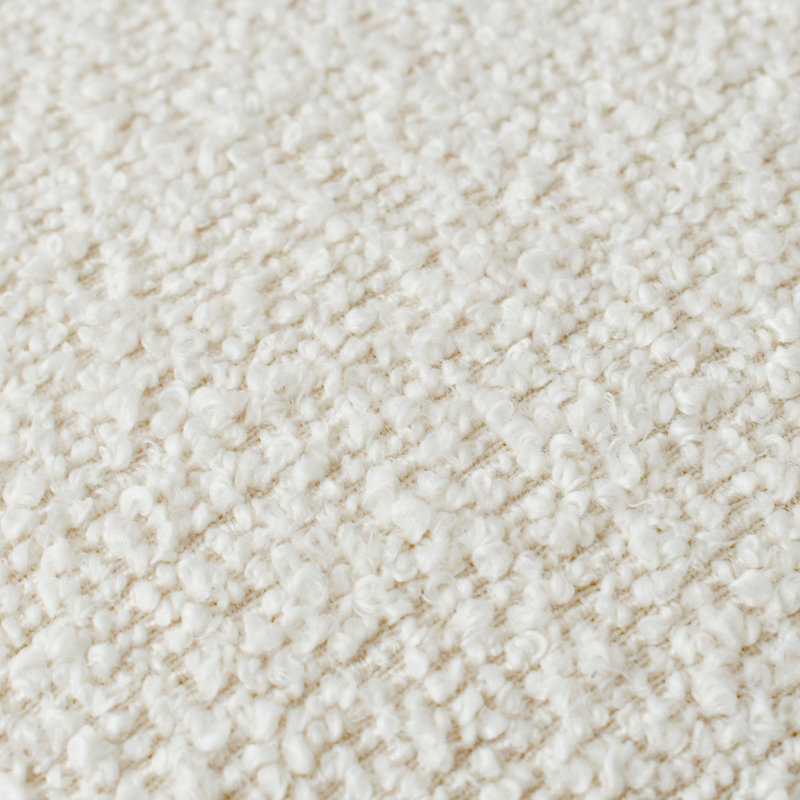 Chaise rembourrée avec dossier incurvé Modern Boucle, Naturel
