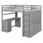 Lit mezzanine avec tiroirs, bureau et garde-robe-33824346