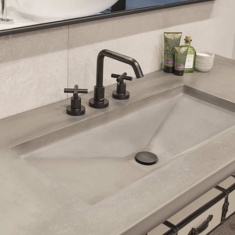 Cigno Widespread Faucet Drain Assembly, Matte Black