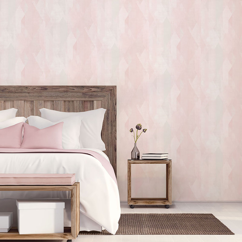 Geometrix 10m x 52.8cm Wallpaper Roll, Pink