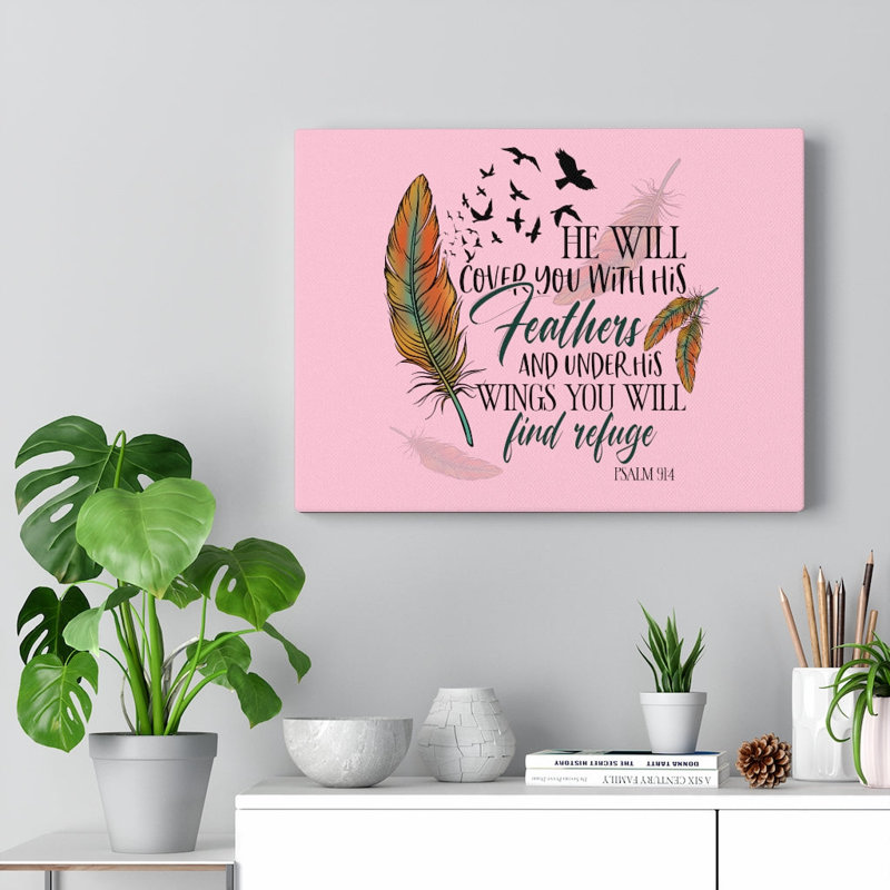Under His Wings - Wrapped Canvas Print