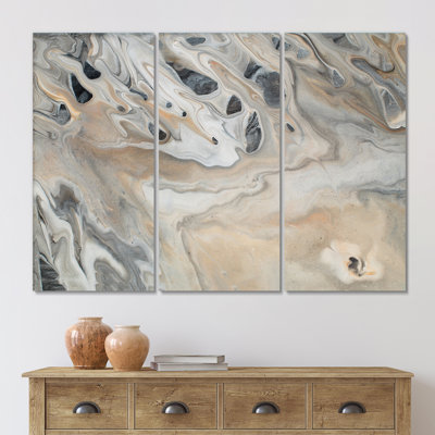 Abstrait marbre avec espace de reproduction - reproduction d'art moderne sur toile