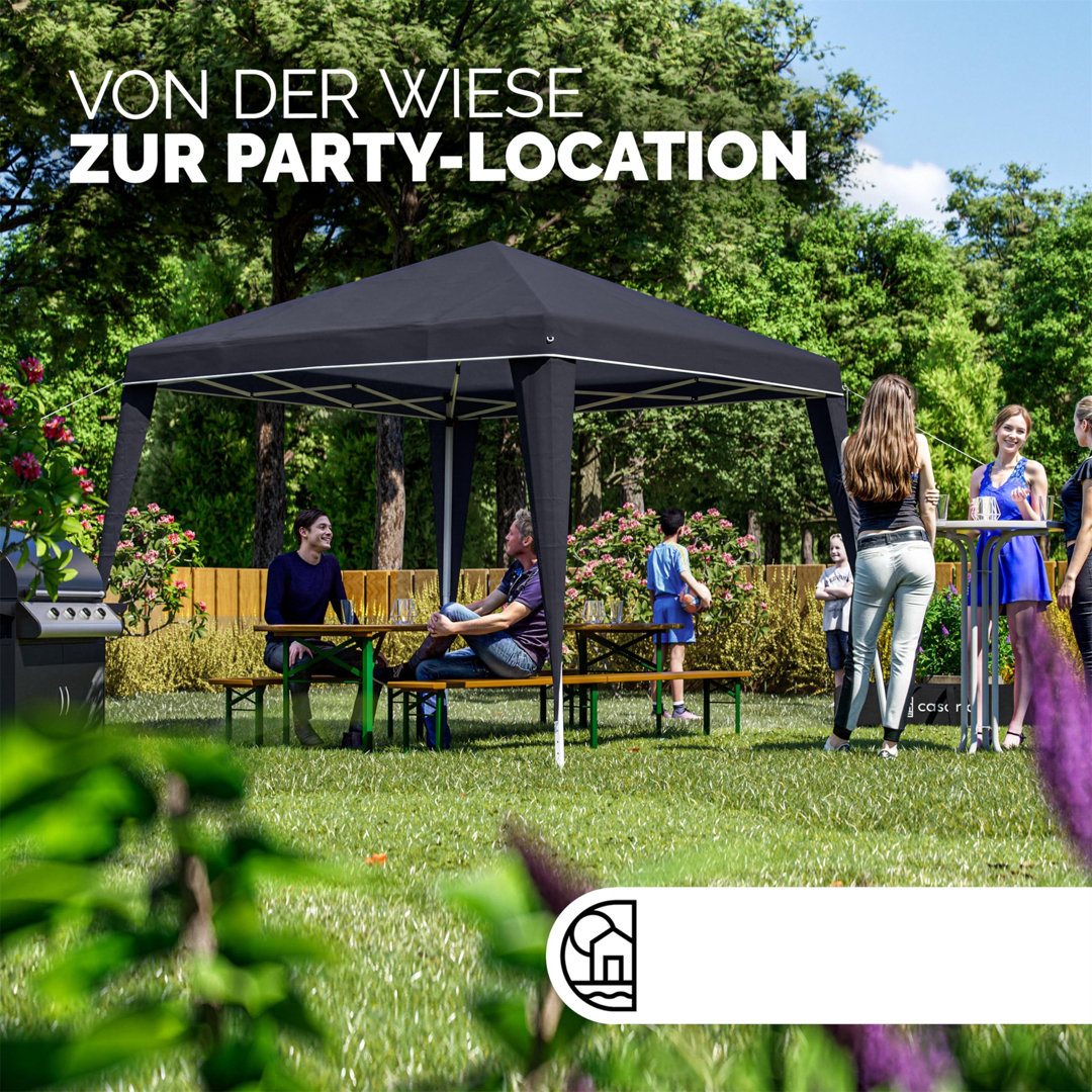 3 x 3 m großer, faltbarer, stabiler Pavillon für Camping und Garten mit UV-Schutz 50+, wasserdicht und winterfest, mit T...