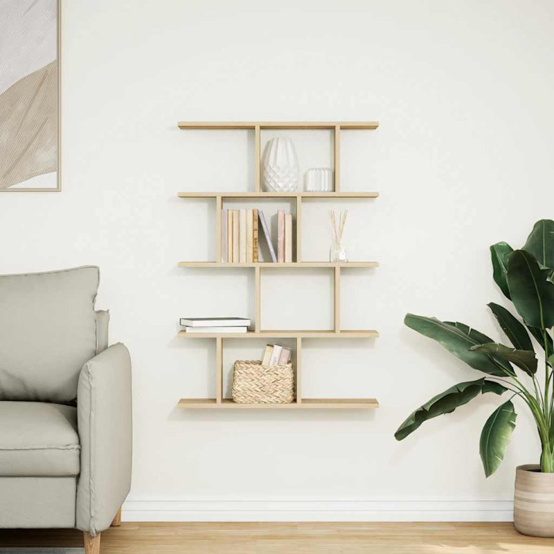 Aythan 12 Piece Bracket Shelf, Sonoma Oak