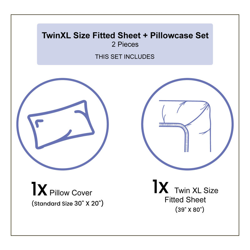 Microfiber Sheet Set, Twin XL Sheet Set with Fitted Sheet, Flying Snowboarder on the Cloudy Sky