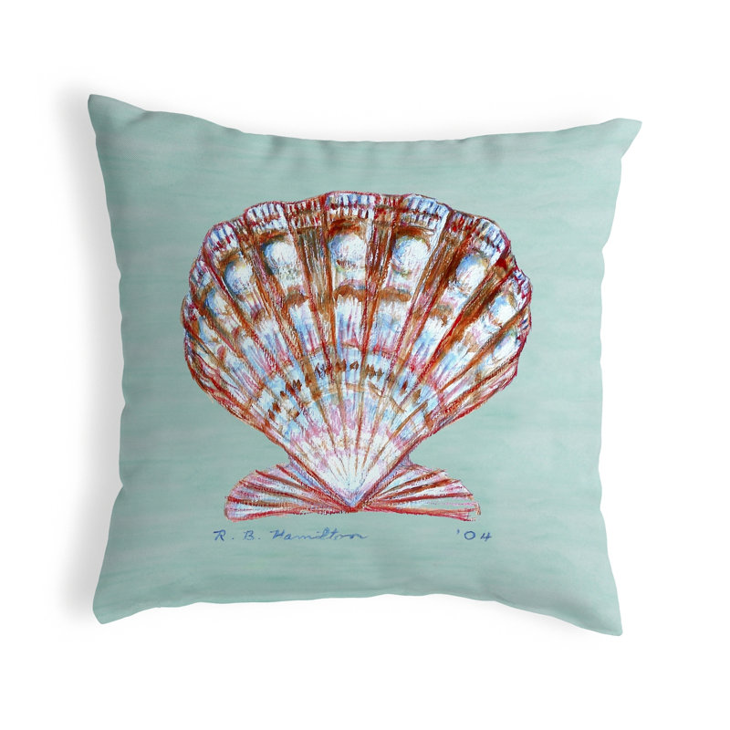  Coussin lombaire intérieur / extérieur Scallop Shell, Bleu sarcelle