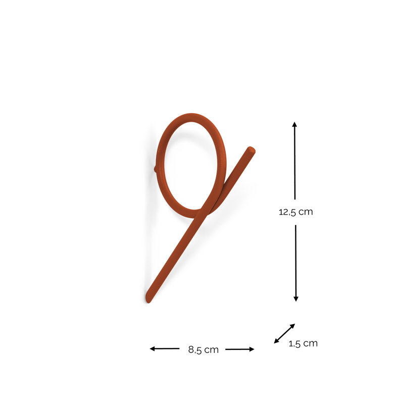 Spinder X BUDDE Steel Wall 1 - Hook Coat Rack, Red