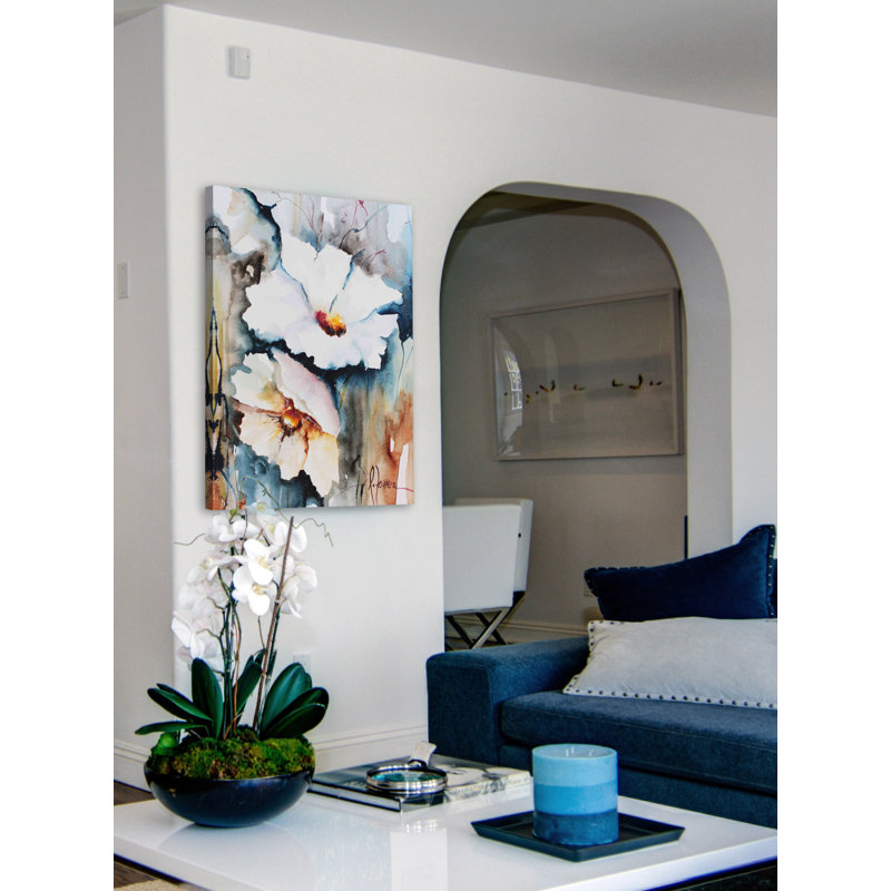 "White Floral Spread II", reproduction sur toile tendue, H 60 po x l 40 po