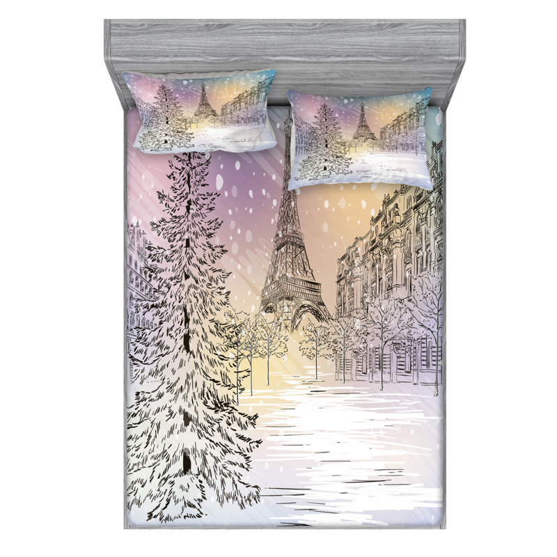 Microfiber Sheet Set, Queen Sheet Set with Fitted Sheet