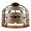 Plafonnier encastré 3 lumières noir mat et faux bois Maddox