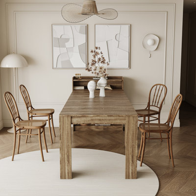 Table de salle à manger extensible moderne avec rangement