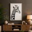 Giraffe in Profile Minimalist 1 Piece Wrapped Canvas Wall Art-136779849-136779854