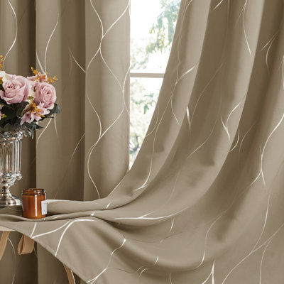 Kellda Thermal Room Darkening Polyester Curtain Panels
