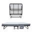 Lit pliant 75 po x 31 po avec matelas, lit pliable portatif avec matelas en mousse à mémoire de forme de 5 po et structure en métal pour adultes, invité sur roulettes, peu encombrant-1450302276