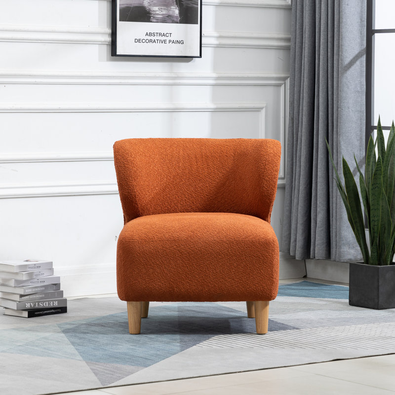 Jann 74cm Wide Bedroom Chair, Orange