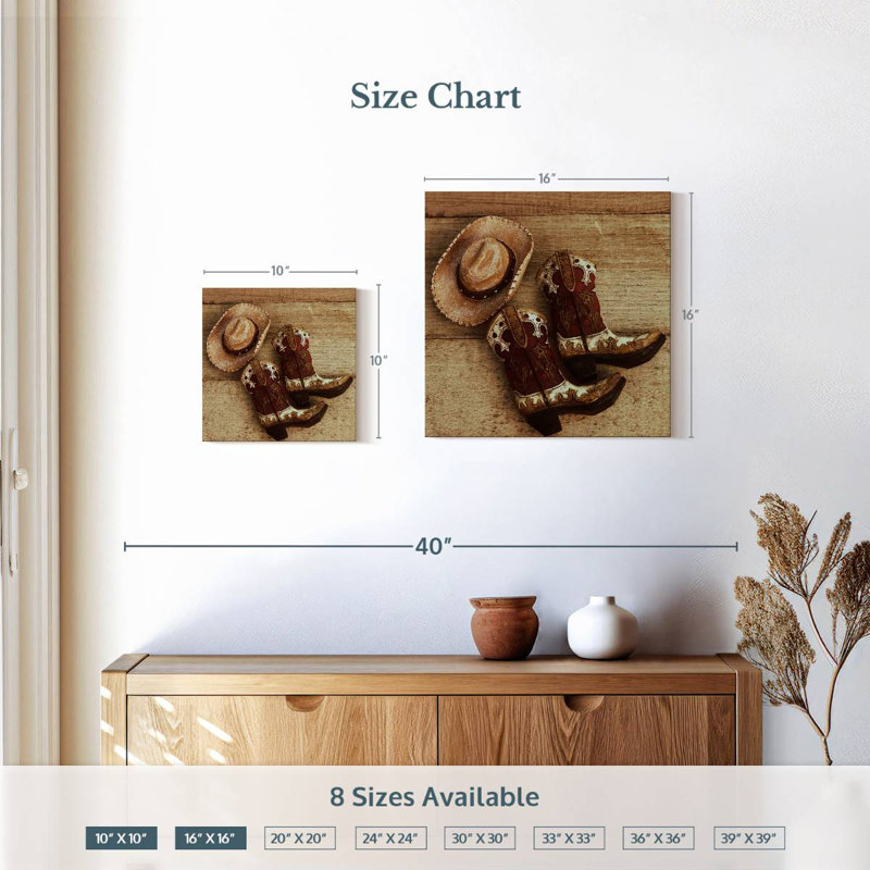 Lelar Cowboy Style, 10" H x 10" W