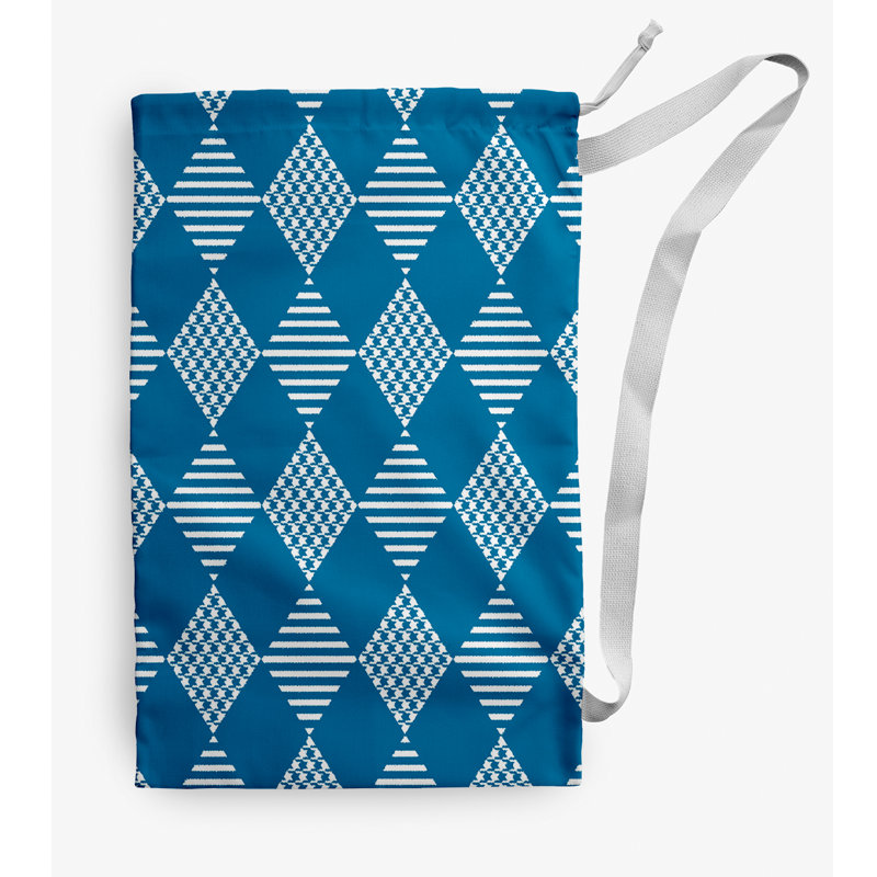 Fabric Laundry Bag with Handles, Small (29" H x 18" W), Blue