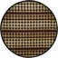 Aadi Polka Dots Hand-Knotted Wool Tan/Black/Wine Area Rug-947320823
