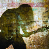 Grunge Guitar Silhouette 6-Panel Wall Mural 8.2' H x 125.1" W