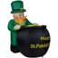 Décoration d'extérieur gonflable 4 'en forme de lutin doré de la Saint-Patrick