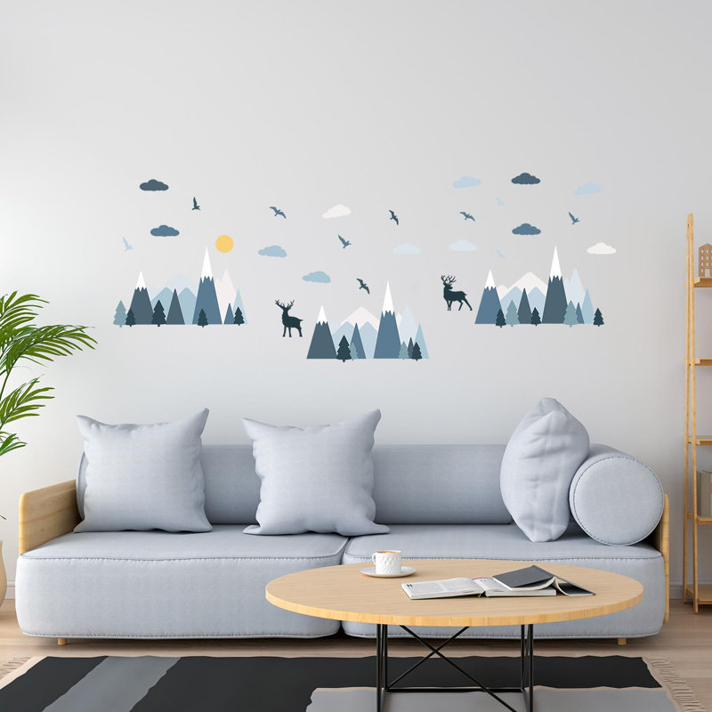 Adhésif décoratif montagne