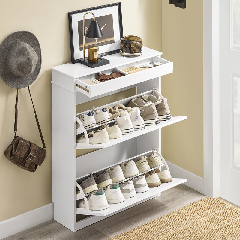 12 Pair Flip Down Shoe Storage