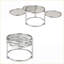 Table basse moderne avec peu d'espace et verre transparent Chrome, extensible pour le salon