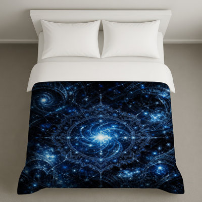 Housses de couette Blue Cosmic Fractal Art