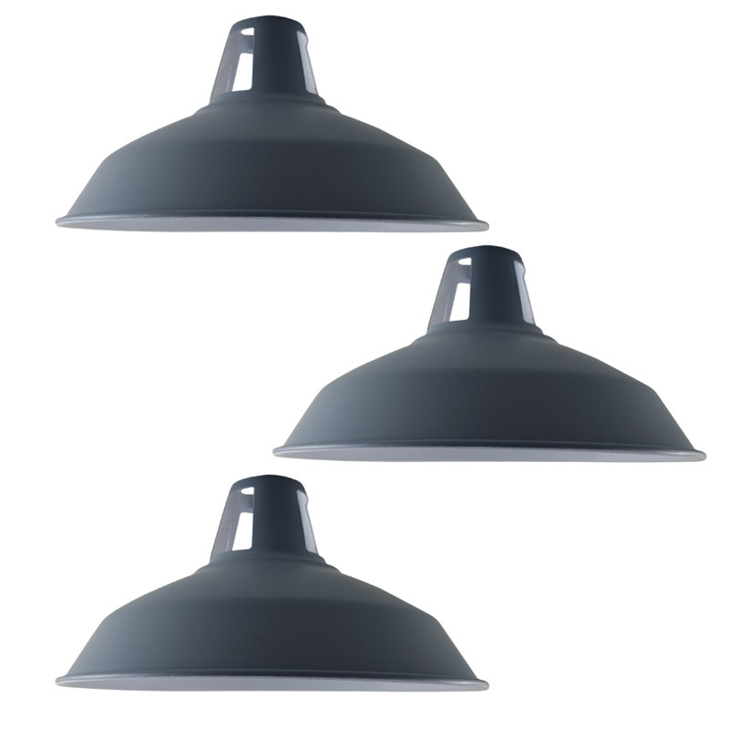 Harshaw 16cm H Metal Bowl Pendant Shade ( Uno ), Grey
