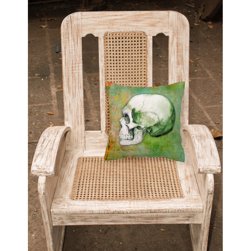 Coussin intérieur/extérieur crâne, 18 po x 18 po