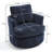 Swivel Accent Chair, Chenille Fabric Barrel Chair For Living Room,Blue-671186242