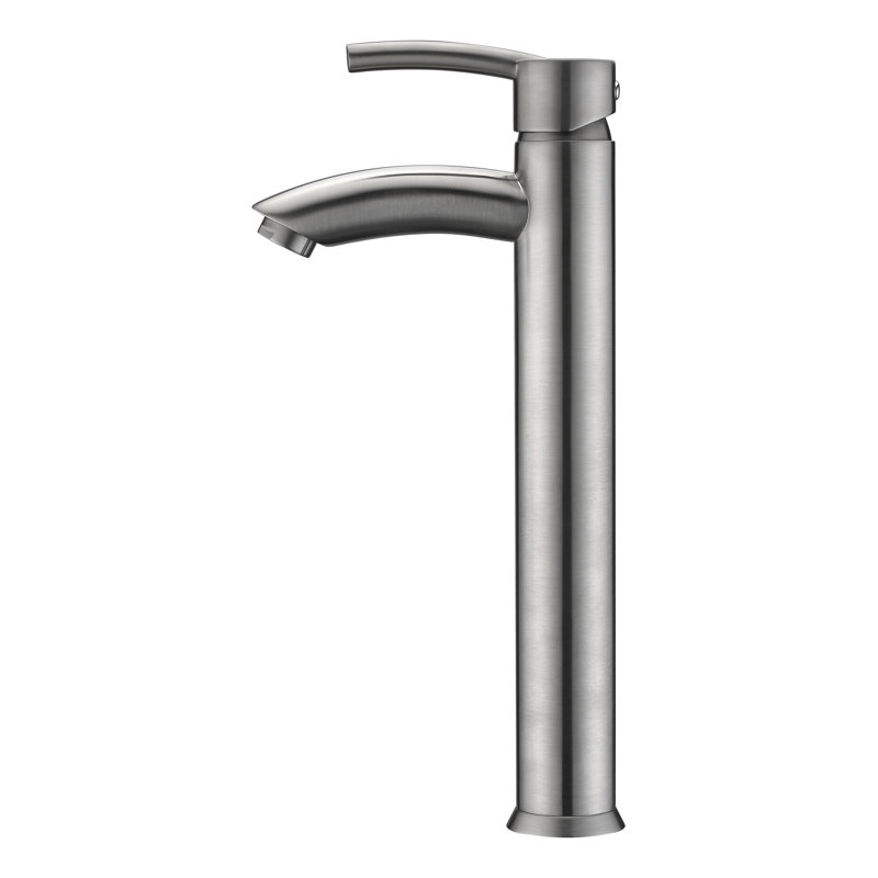 Single-Hole Single-handle Bathroom Faucet with Drain Assembly, Brushed Nickel