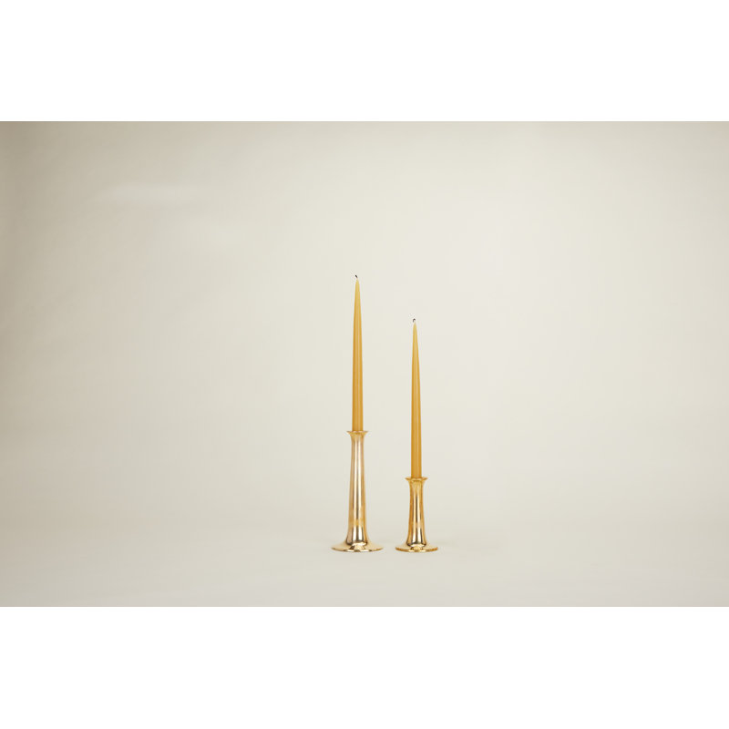 Candlestick, Brass, 5.5" H x 3.5" W x 3.5" D