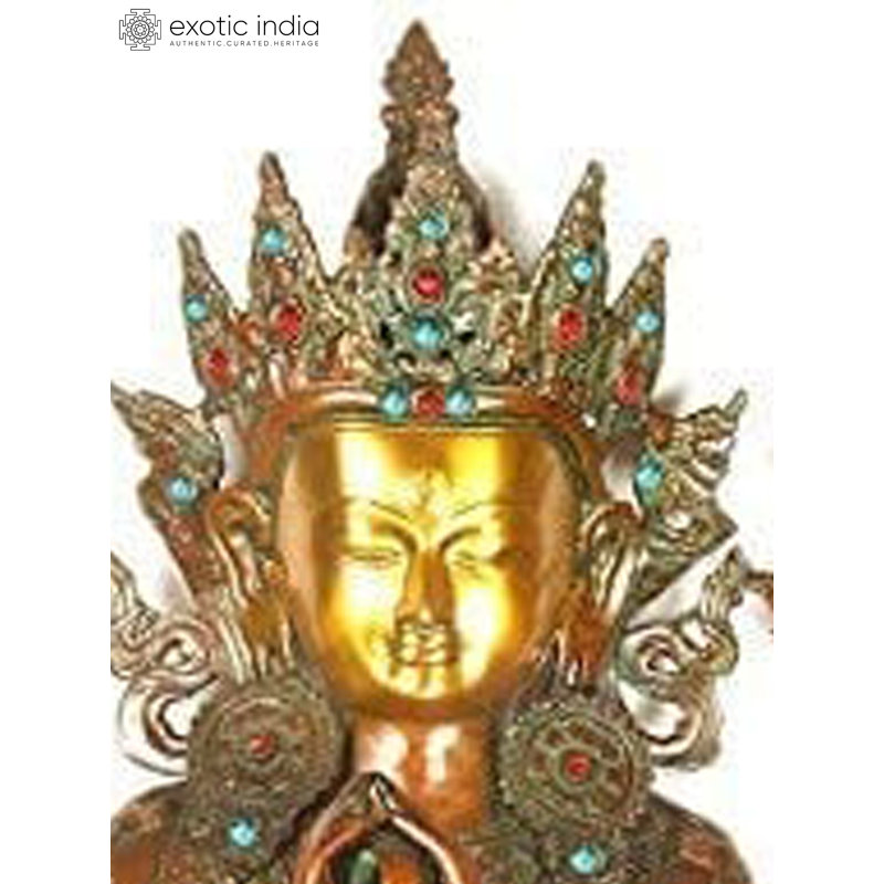 Grande divinité bouddhiste tibétaine Chenrezig (Shadakshari Lokeshvara)