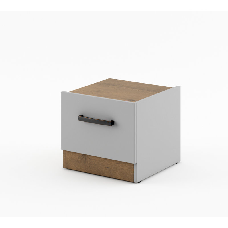 Dukes 40cm W Manufactured Wood Bedside Table
