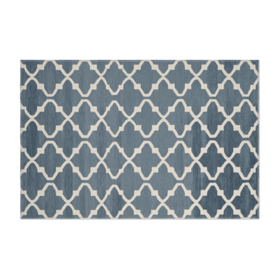 Trellis Gray Indoor and Outdoor Area Rug