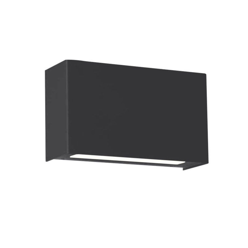 Plafonnier encastré 1 lumière del Slaboden, 2700 K, Noir
