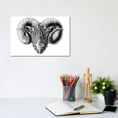 Ram's Head by Bioworkz - Print on Canvas