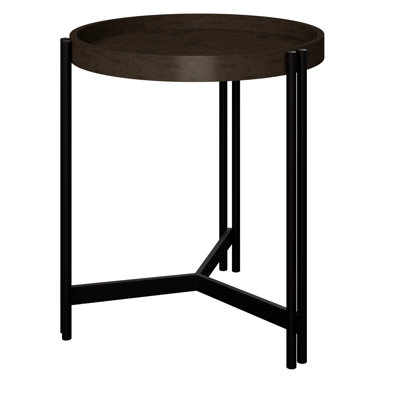 Dark Cocoa Round End Table