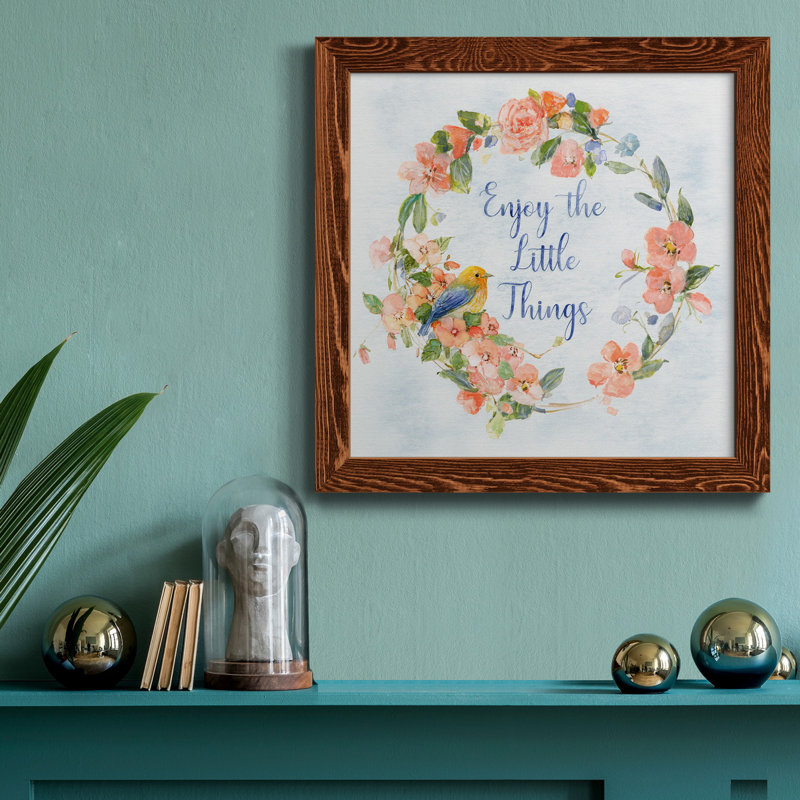 Summer Blooms - Peinture sur toile encadrée, Cadre en érable, H 20 po x l 20 po x P 1,5 po