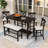 Daylani 6-Piece Dining Set, Counter-Height Dining Table with Storage and Upholstered Chairs and Bench-1957169097