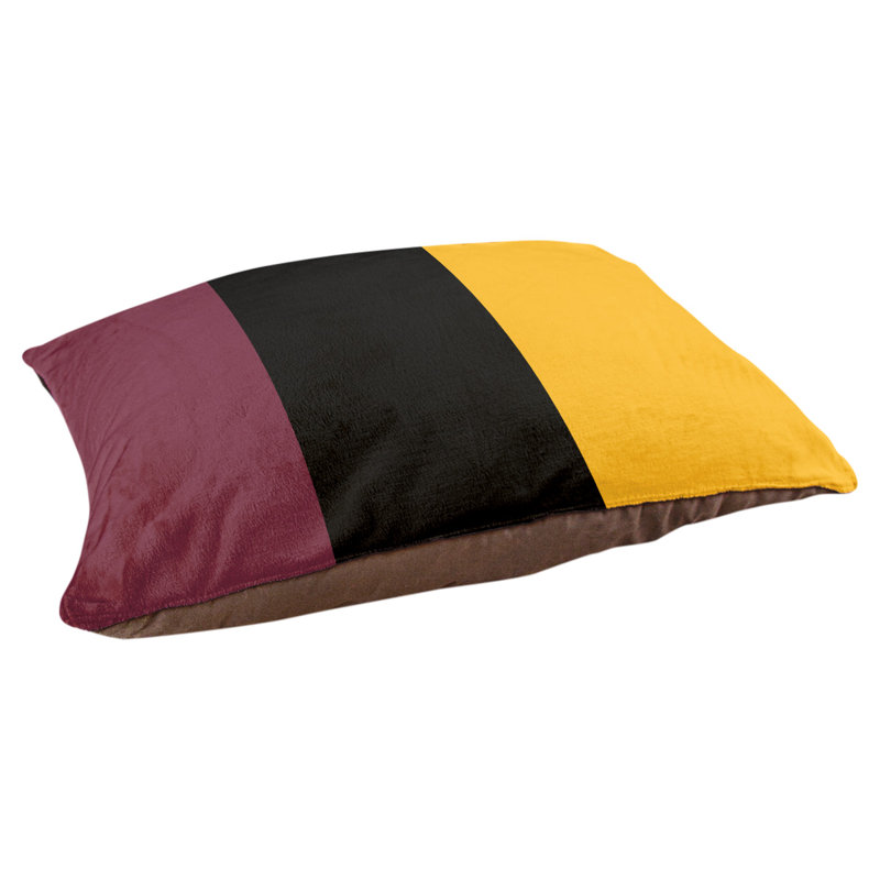Coussin Cleveland, Très grand (l 50 po x P 40 po x H 17 po), Vin / noir / or